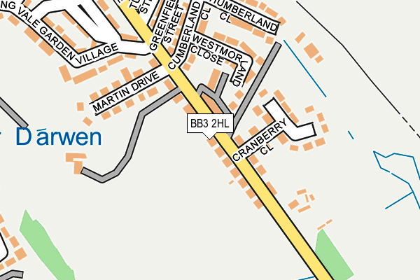 BB3 2HL map - OS OpenMap – Local (Ordnance Survey)