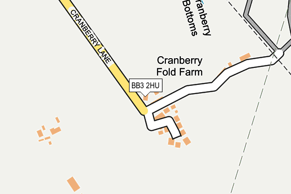 BB3 2HU map - OS OpenMap – Local (Ordnance Survey)