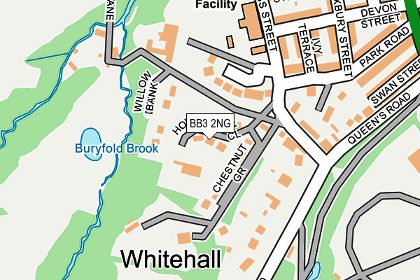 BB3 2NG map - OS OpenMap – Local (Ordnance Survey)