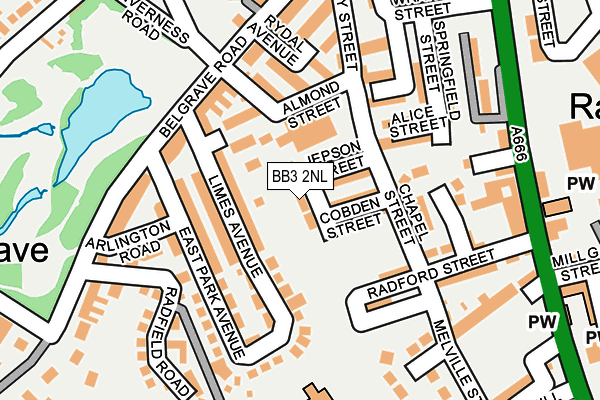 BB3 2NL map - OS OpenMap – Local (Ordnance Survey)