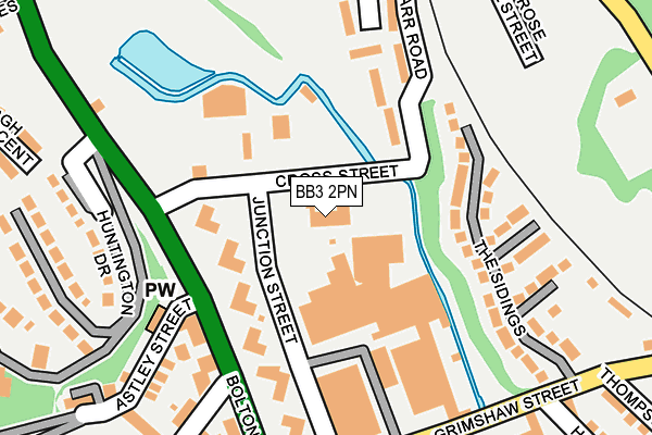 BB3 2PN map - OS OpenMap – Local (Ordnance Survey)