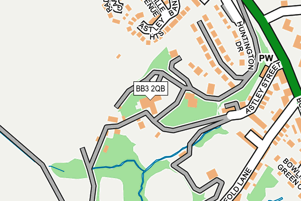 BB3 2QB map - OS OpenMap – Local (Ordnance Survey)