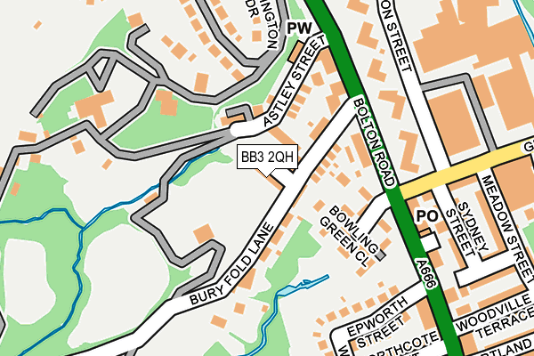 BB3 2QH map - OS OpenMap – Local (Ordnance Survey)