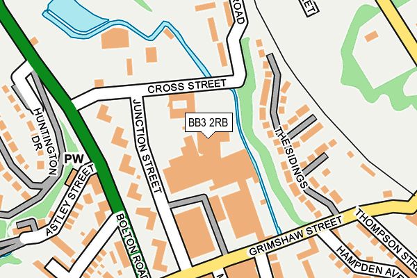 BB3 2RB map - OS OpenMap – Local (Ordnance Survey)