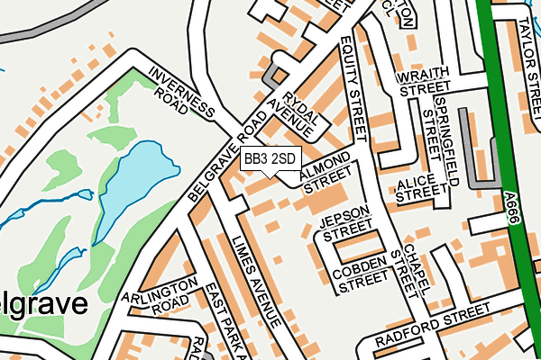 BB3 2SD map - OS OpenMap – Local (Ordnance Survey)
