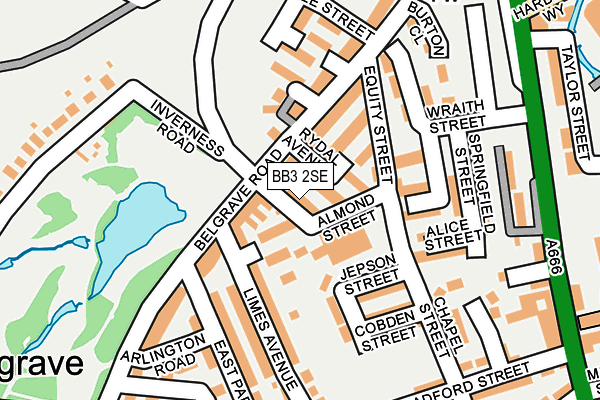 BB3 2SE map - OS OpenMap – Local (Ordnance Survey)