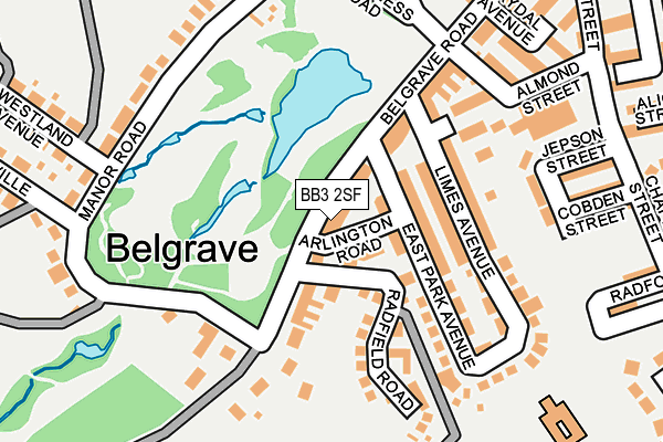 BB3 2SF map - OS OpenMap – Local (Ordnance Survey)