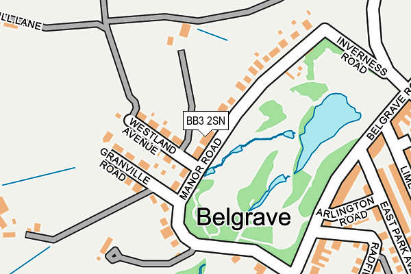BB3 2SN map - OS OpenMap – Local (Ordnance Survey)