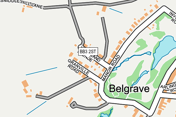 BB3 2ST map - OS OpenMap – Local (Ordnance Survey)