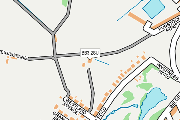 BB3 2SU map - OS OpenMap – Local (Ordnance Survey)