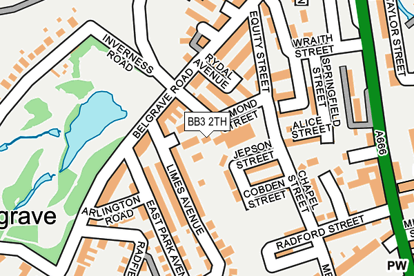 BB3 2TH map - OS OpenMap – Local (Ordnance Survey)