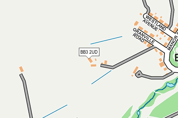 BB3 2UD map - OS OpenMap – Local (Ordnance Survey)