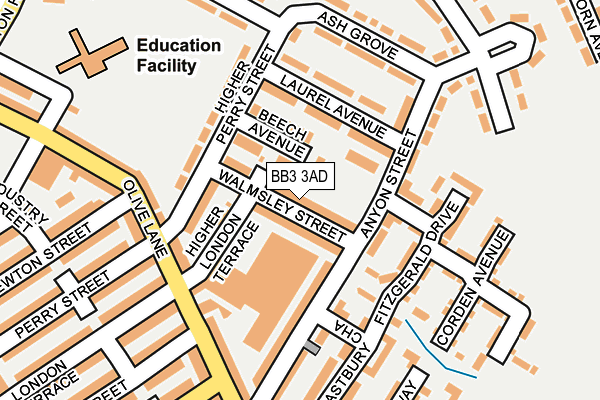Map of OWMER LTD at local scale