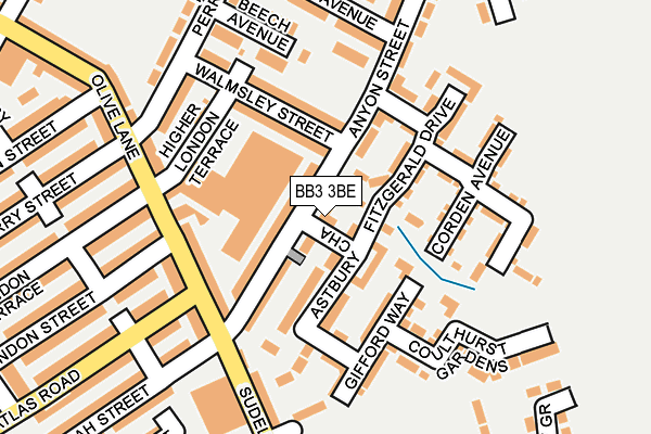 BB3 3BE map - OS OpenMap – Local (Ordnance Survey)