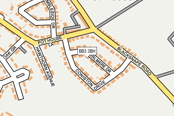 BB3 3BH map - OS OpenMap – Local (Ordnance Survey)