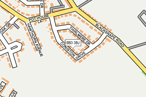BB3 3BJ map - OS OpenMap – Local (Ordnance Survey)