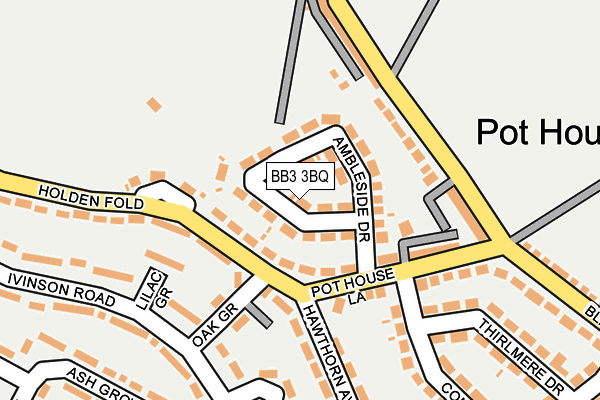 BB3 3BQ map - OS OpenMap – Local (Ordnance Survey)