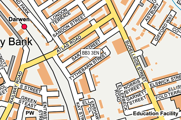 BB3 3EN map - OS OpenMap – Local (Ordnance Survey)