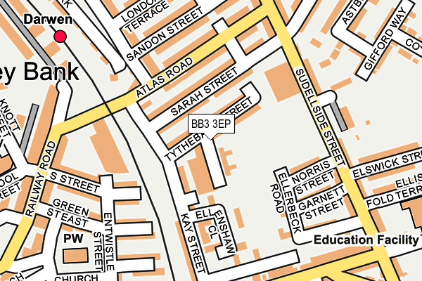 BB3 3EP map - OS OpenMap – Local (Ordnance Survey)