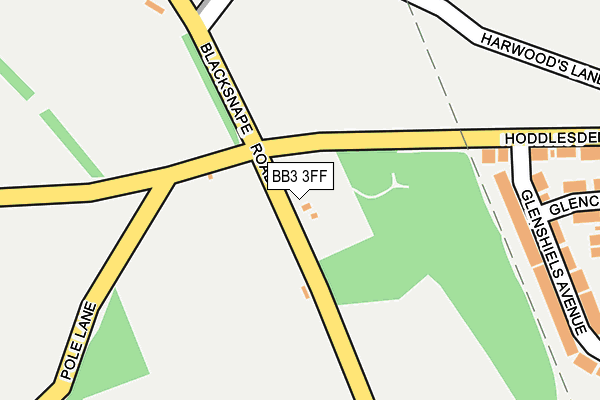 BB3 3FF map - OS OpenMap – Local (Ordnance Survey)