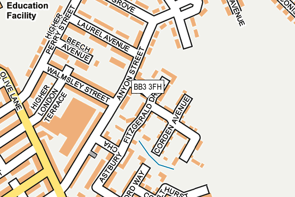BB3 3FH map - OS OpenMap – Local (Ordnance Survey)