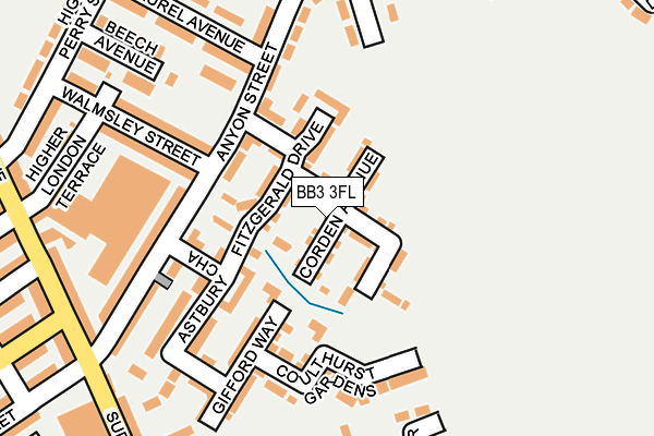 BB3 3FL map - OS OpenMap – Local (Ordnance Survey)