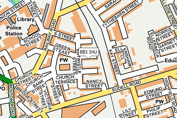 BB3 3HU map - OS OpenMap – Local (Ordnance Survey)