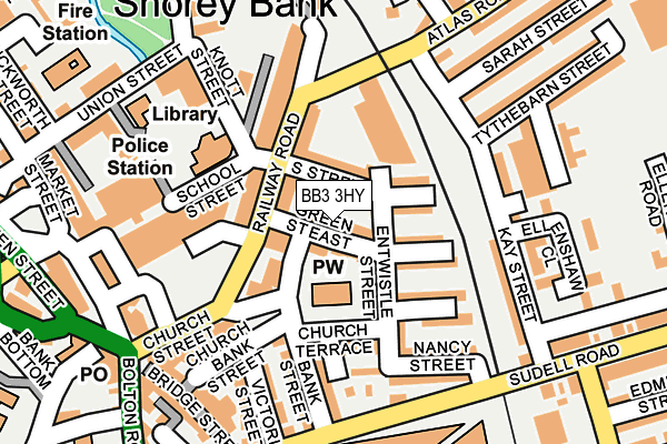 BB3 3HY map - OS OpenMap – Local (Ordnance Survey)