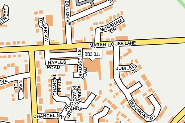 BB3 3JJ map - OS OpenMap – Local (Ordnance Survey)