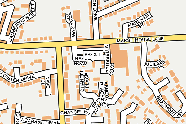 BB3 3JL map - OS OpenMap – Local (Ordnance Survey)