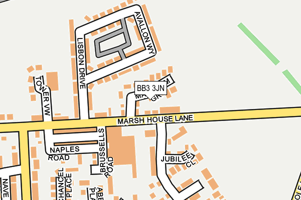 BB3 3JN map - OS OpenMap – Local (Ordnance Survey)