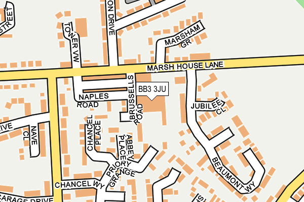 BB3 3JU map - OS OpenMap – Local (Ordnance Survey)