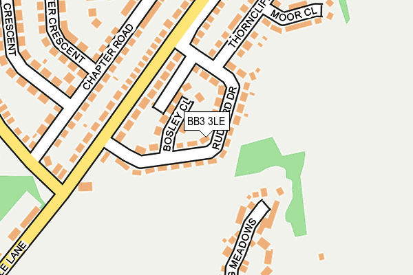 BB3 3LE map - OS OpenMap – Local (Ordnance Survey)
