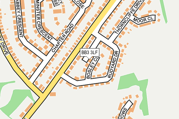 BB3 3LF map - OS OpenMap – Local (Ordnance Survey)