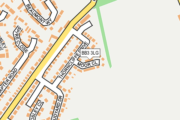 BB3 3LG map - OS OpenMap – Local (Ordnance Survey)