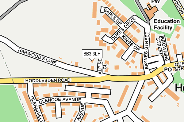 BB3 3LH map - OS OpenMap – Local (Ordnance Survey)