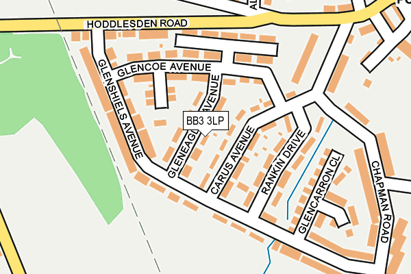 BB3 3LP map - OS OpenMap – Local (Ordnance Survey)