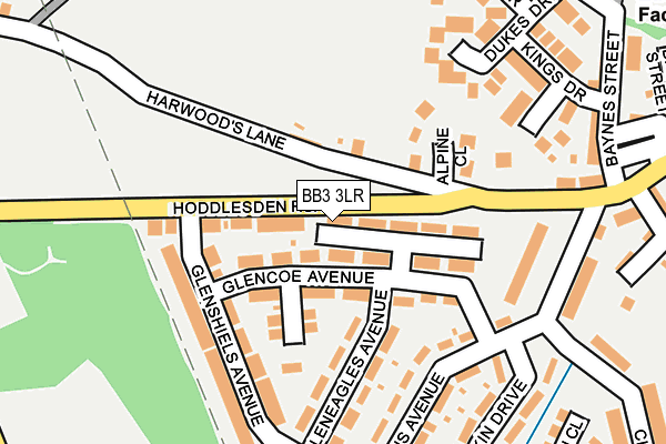 BB3 3LR map - OS OpenMap – Local (Ordnance Survey)