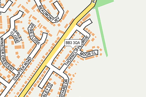 BB3 3QA map - OS OpenMap – Local (Ordnance Survey)