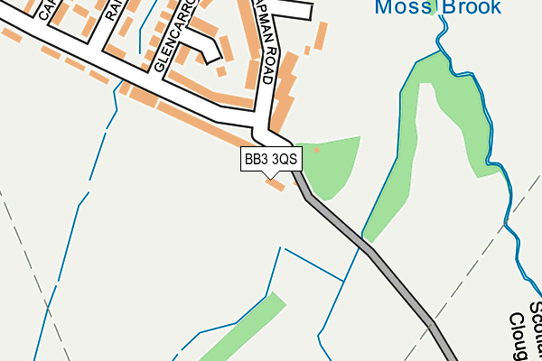 BB3 3QS map - OS OpenMap – Local (Ordnance Survey)