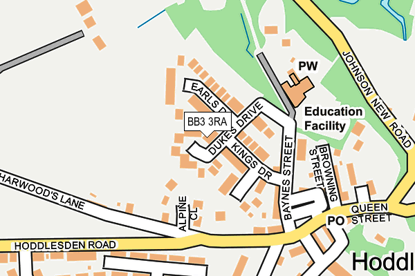 BB3 3RA map - OS OpenMap – Local (Ordnance Survey)