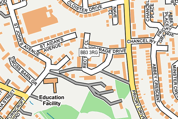 BB3 3RG map - OS OpenMap – Local (Ordnance Survey)