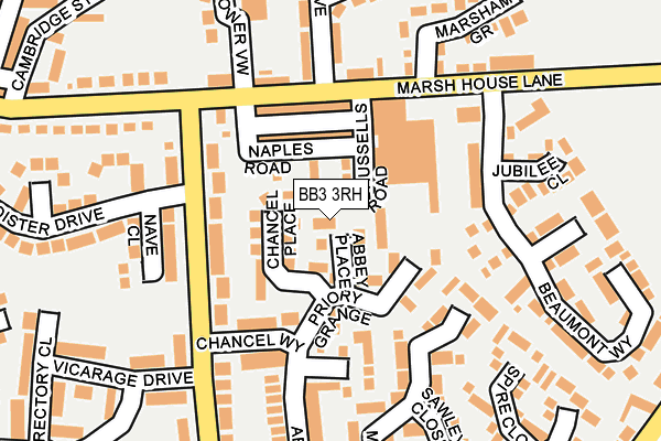 BB3 3RH map - OS OpenMap – Local (Ordnance Survey)