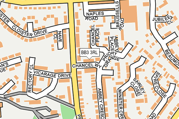 BB3 3RL map - OS OpenMap – Local (Ordnance Survey)