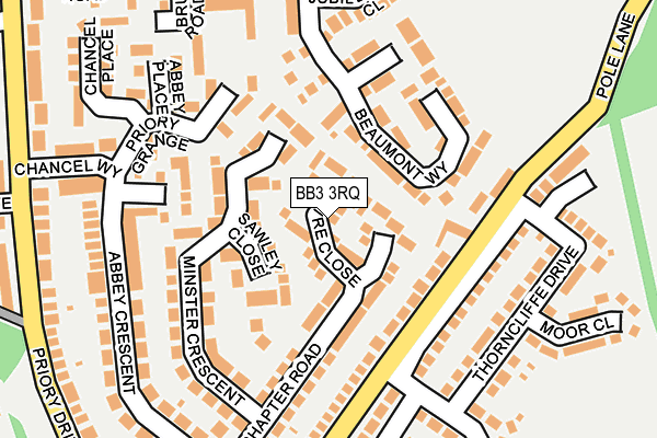 BB3 3RQ map - OS OpenMap – Local (Ordnance Survey)