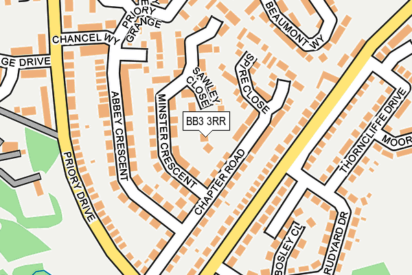 BB3 3RR map - OS OpenMap – Local (Ordnance Survey)