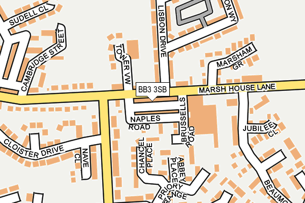 BB3 3SB map - OS OpenMap – Local (Ordnance Survey)
