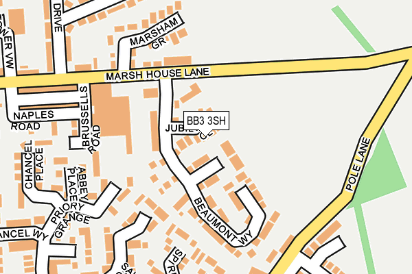 BB3 3SH map - OS OpenMap – Local (Ordnance Survey)