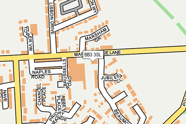 BB3 3SL map - OS OpenMap – Local (Ordnance Survey)