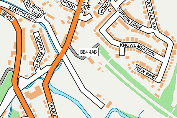 BB4 4AB map - OS OpenMap – Local (Ordnance Survey)